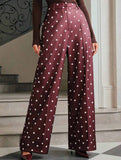 Vintage Polka Dot High Waist Wide Pants