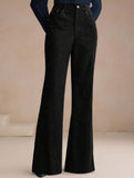 Corduroy High Waist Slim Flare Pants