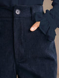 Corduroy High Waist Slim Flare Pants