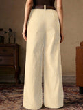 Corduroy High Waist Wide Leg Pants