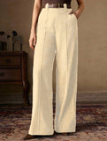 Corduroy High Waist Wide Leg Pants