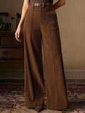 Corduroy High Waist Wide Leg Pants