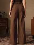 Corduroy High Waist Wide Leg Pants