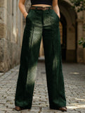 Corduroy High Waist Wide Leg Pants