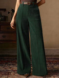 Corduroy High Waist Wide Leg Pants