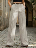 Corduroy High Waist Wide Leg Pants