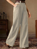 Corduroy High Waist Wide Leg Pants