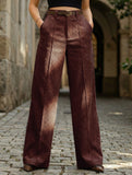 Corduroy High Waist Wide Leg Pants