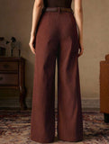 Corduroy High Waist Wide Leg Pants