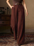 Corduroy High Waist Wide Leg Pants