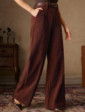 Corduroy High Waist Wide Leg Pants