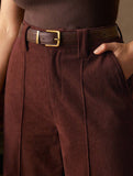 Corduroy High Waist Wide Leg Pants
