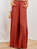 Elastic Waist Wide Leg Pants