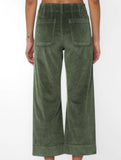 High Waist Button Wide Leg Pants
