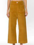 High Waist Button Wide Leg Pants