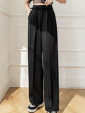 Tie Waist Wide Leg Suit Pants