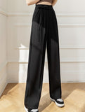 Tie Waist Wide Leg Suit Pants
