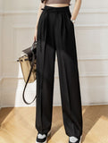 Tie Waist Wide Leg Suit Pants