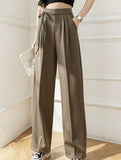 Tie Waist Wide Leg Suit Pants