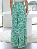 High Waist Print Wide Leg Pants