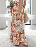 High Waist Print Wide Leg Pants