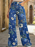 Floral Print Wide Leg Jeans