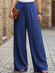 High Waist Wide Leg Casual Pants