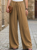 High Waist Wide Leg Casual Pants