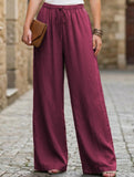 High Waist Wide Leg Casual Pants