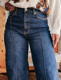 High Waist Straight Wide Leg Jeans
