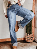 High Waist Straight Wide Leg Jeans