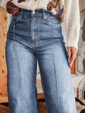 High Waist Straight Wide Leg Jeans