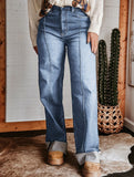 High Waist Straight Wide Leg Jeans