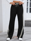 Tie Waist Wide Leg Sweatpants