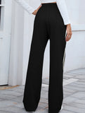 Tie Waist Wide Leg Sweatpants