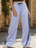 Tie Waist Wide Leg Sweatpants