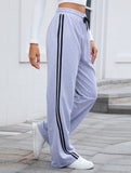 Tie Waist Wide Leg Sweatpants