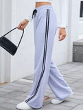 Tie Waist Wide Leg Sweatpants