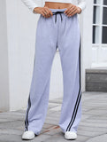 Tie Waist Wide Leg Sweatpants