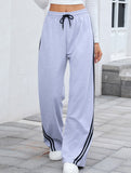 Tie Waist Wide Leg Sweatpants