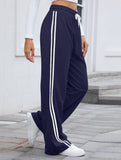 Tie Waist Wide Leg Sweatpants