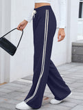 Tie Waist Wide Leg Sweatpants