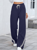 Tie Waist Wide Leg Sweatpants
