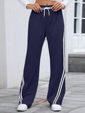 Tie Waist Wide Leg Sweatpants