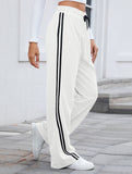 Tie Waist Wide Leg Sweatpants