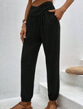 High Waist Pocket Jogger Pants