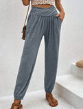 High Waist Pocket Jogger Pants