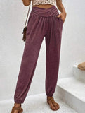 High Waist Pocket Jogger Pants