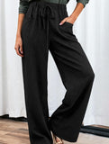 Drawstring High Waist Wide Leg Pants_CWBLP01670