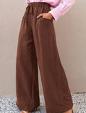 Drawstring High Waist Wide Leg Pants_CWBLP01670